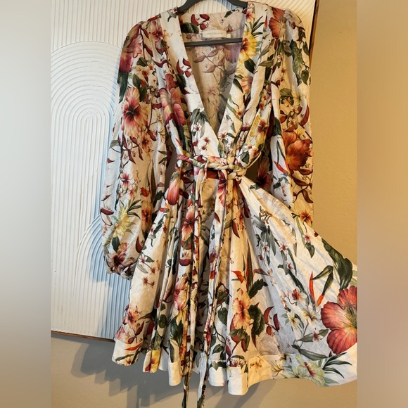 ZIMMERMANN Lexi floral-pattern linen mini dress - Picture 14 of 14